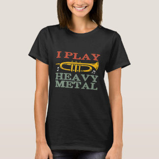 Camiseta Eu Toco Música Jazz Do Jogador De Trompetes De Met