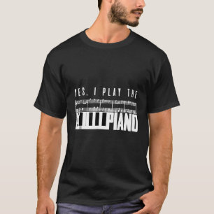 Camiseta Eu Toco O Instrumento Musical Piano Notas