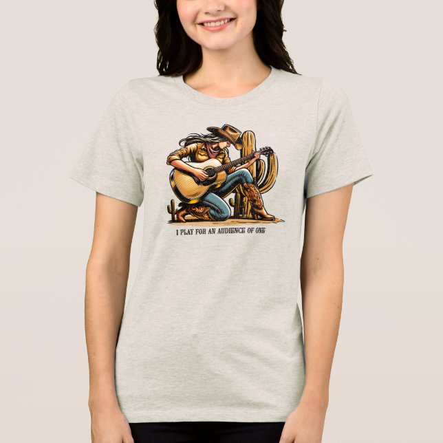 Camiseta Eu toco para uma audiência de um (Frente)