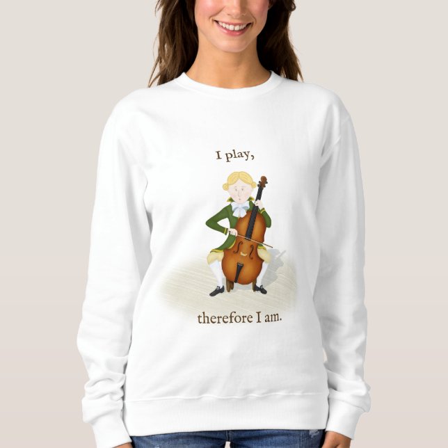 Camiseta "Eu Toco Portanto Eu Sou" Cello Music (Frente)