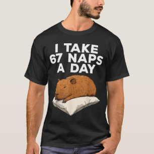Camiseta Eu Tomo 67 Sonecas Por Dia Capivara Engraçada Seis