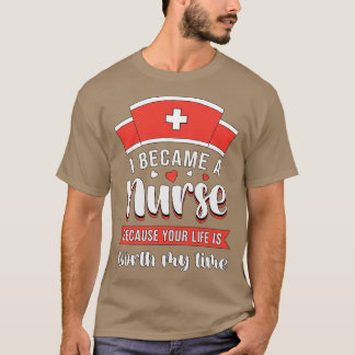 Camiseta Eu Tornei-Me Enfermeira Uma Ambulância De Emergênc
