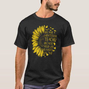Camiseta Eu Tornei-Me Professora Montessori Porque A Tua Vi