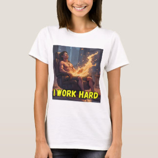 Camiseta Eu Trabalho Duro – Grafismo Motivacional