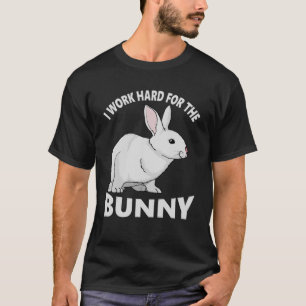 Camiseta Eu trabalho Duro para a Appa do Amor Animal Coelho
