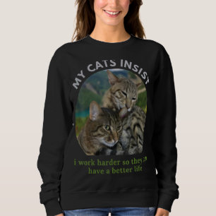 Camiseta Eu Trabalho Duro Para Que Meu Gato Possa Ter Um Ga
