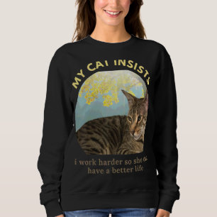 Camiseta Eu Trabalho Duro Para Que Meu Gato Possa Ter Um Ga