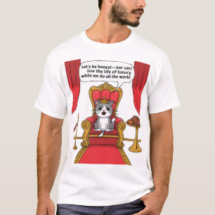 Camiseta Eu trabalho Duro para que meu gato tenha uma vida