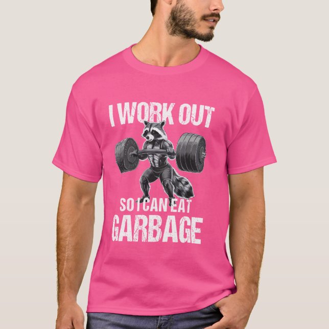 Camiseta Eu Trabalho Para Comer Peso De Giro De Lixo (Frente)