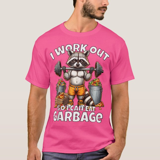 Camiseta Eu Trabalho Para Comer Peso De Giro De Lixo (Frente)