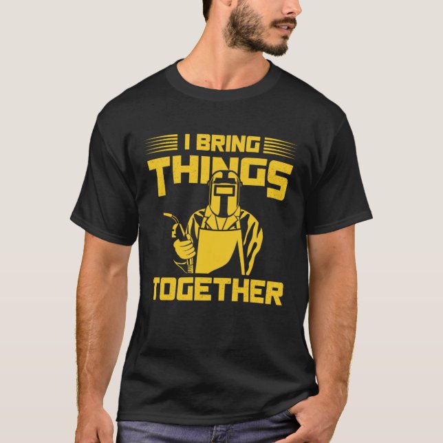Camiseta Eu Trago Coisas Juntas Soldando Metalúrgicos Pullo (Frente)