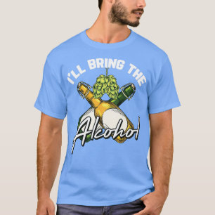 Camiseta Eu Trago o Álcool Motivo para um Solteirão ou Solt