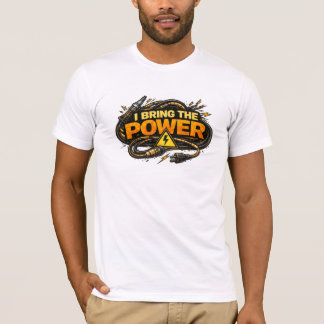 Camiseta Eu Trago O Poder Eletricista Tee De Cabo Industria