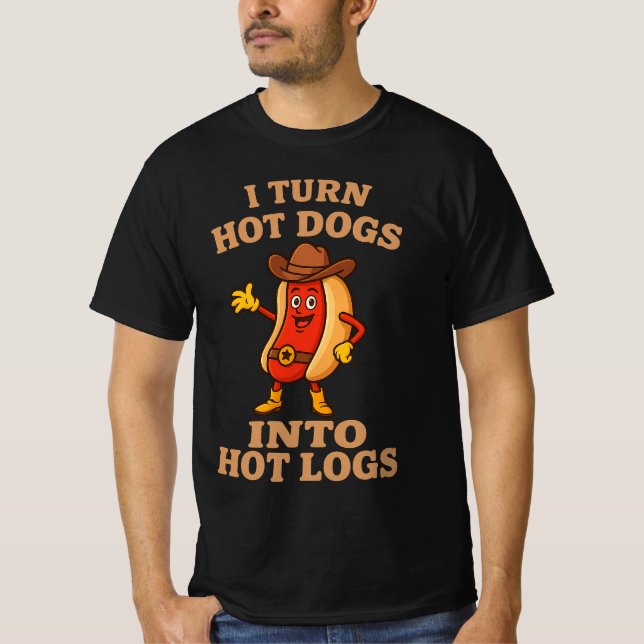 Camiseta Eu Transformo Cachorros Quentes Em Toras Quentes P (Frente)