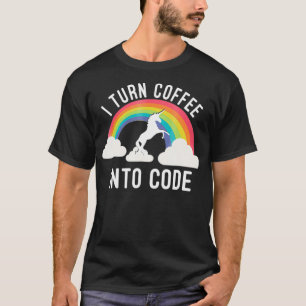 Camiseta Eu Transformo Café Em Codificação De Código