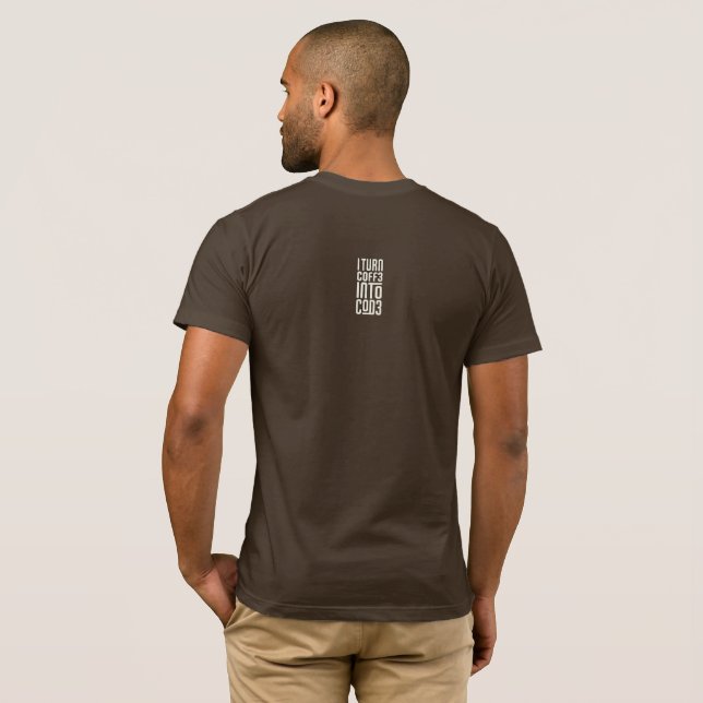 Camiseta Eu Transformo Café Em Código Programador  (Parte Traseira Completa)