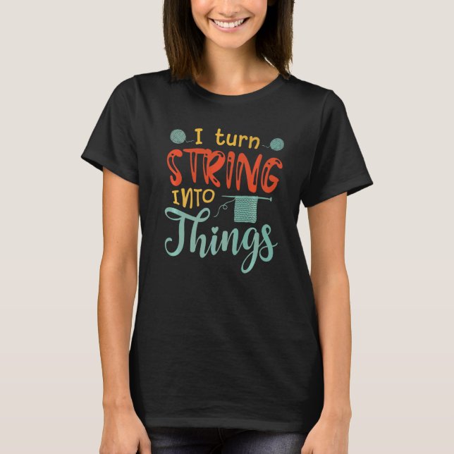 Camiseta Eu Transformo Corda Em Coisas Coisas Cozinhando De (Frente)