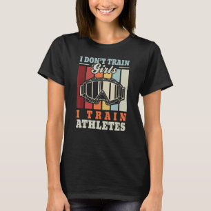 Camiseta Eu treino atleta treinador de esqui de neve alpina