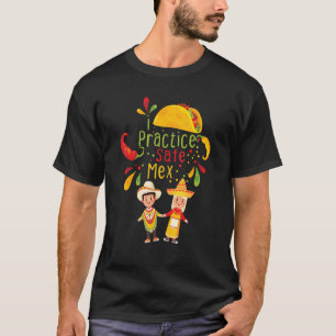 Camiseta Eu treino Tacos Nachos de Comida Mexicanos Seguros
