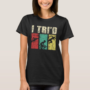 Camiseta Eu Tri d Retro Vintage Triatlo Triatleta Natação