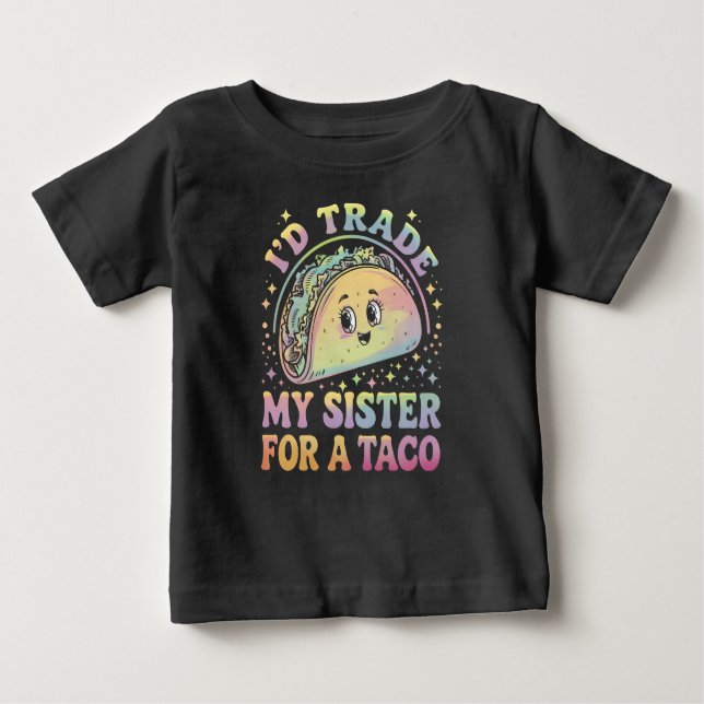 Camiseta Eu Trocar Minha Irmã Por Um Taco Cinco De Maio (Frente)