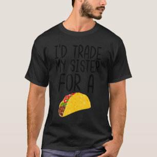 Camiseta Eu trocaria minha irmã por uma Comida engraçada do