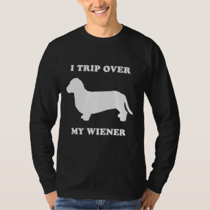 Camiseta Eu tropeço sobre meu wiener