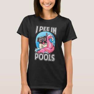 Camiseta Eu Urino Em Piscinas Cachorro Piadas De Piscina