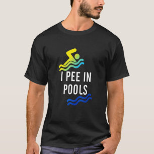 Camiseta Eu Urino Em Piscinas Piada De Nadador Dito Sarcást