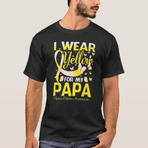 Camiseta Eu Uso Amarelo Pelo Meu Papai Conscientização da E