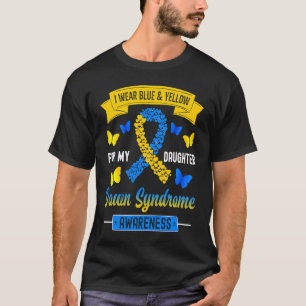 Camiseta Eu Uso Azul e Amarelo Para a Síndrome de Down da M