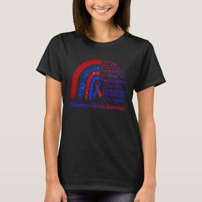 Camiseta Eu Uso Azul e Vermelho Para a Conscientização da F (Frente)