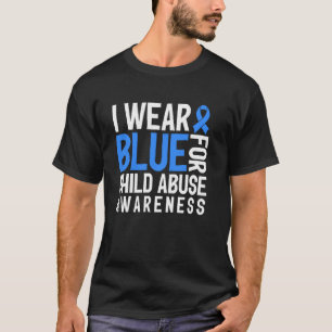Camiseta Eu Uso Azul Para a Consciencialização da Prevenção