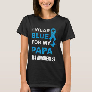 CAMISETA EU USO AZUL PARA A CONSCIENTIZAÇÃO DA ALS DO MEU P