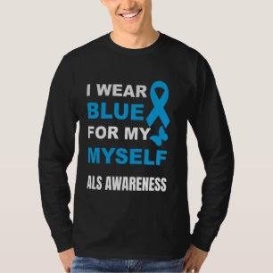 CAMISETA EU USO AZUL PARA A CONSCIENTIZAÇÃO DA ALS PARA MIM