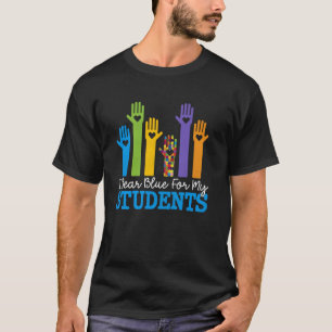 Camiseta Eu Uso Azul para a Conscientização do Autismo dos