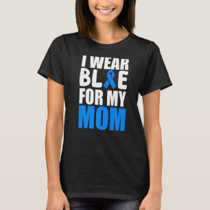 Camiseta Eu Uso Azul Para A Fita De Consciencialização Do A