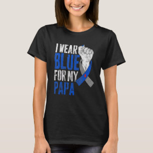 Camiseta Eu Uso Azul Para a Fita de Conscientização sobre D