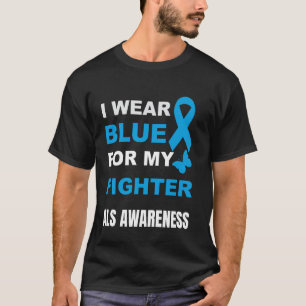CAMISETA EU USO AZUL PARA A MINHA CONSCIENTIZAÇÃO DA ALS DO