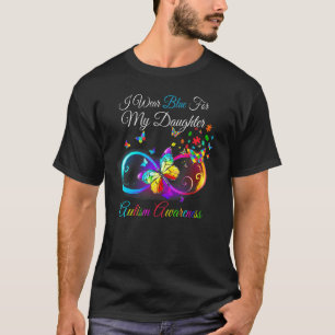 Camiseta Eu Uso Azul Para a Minha Filha Borboleta Consciênc