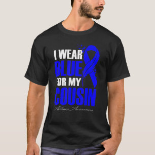Camiseta Eu Uso Azul Para a Pena do Autismo do Meu Primo