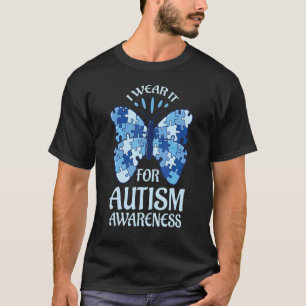 Camiseta Eu Uso Azul Para Consciência Do Autismo Azul Enigm