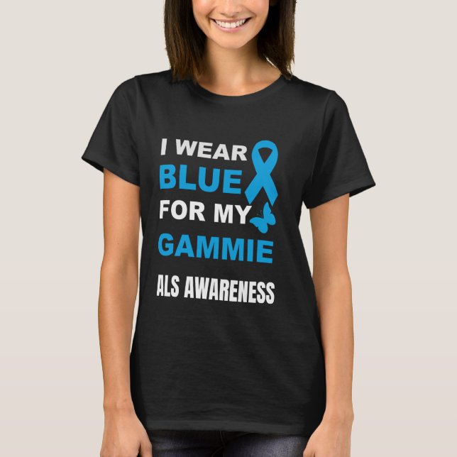 CAMISETA EU USO AZUL PARA CONSCIENTIZAÇÃO DA ALS DA MINHA V (Frente)