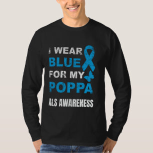 CAMISETA EU USO AZUL PARA CONSCIENTIZAÇÃO DA ALS DO MEU PAP