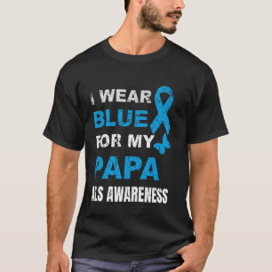 CAMISETA EU USO AZUL PARA CONSCIENTIZAÇÃO DA ELA DO MEU PAI
