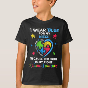 Camiseta Eu Uso Azul Para Minha Sobrinha Tio Tia