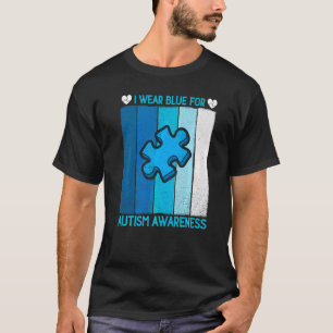 Camiseta Eu Uso Azul Para Puzzle De Consciencialização Do A