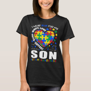 Camiseta Eu Uso Azul Pelo Meu Filho Família Combinando Cons