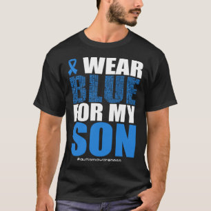 Camiseta Eu Uso Azul Pelo Meu Filho Mês de Conscientização