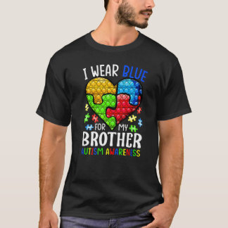 Camiseta Eu Uso Azul Pelo Meu Irmão Conscientização sobre A